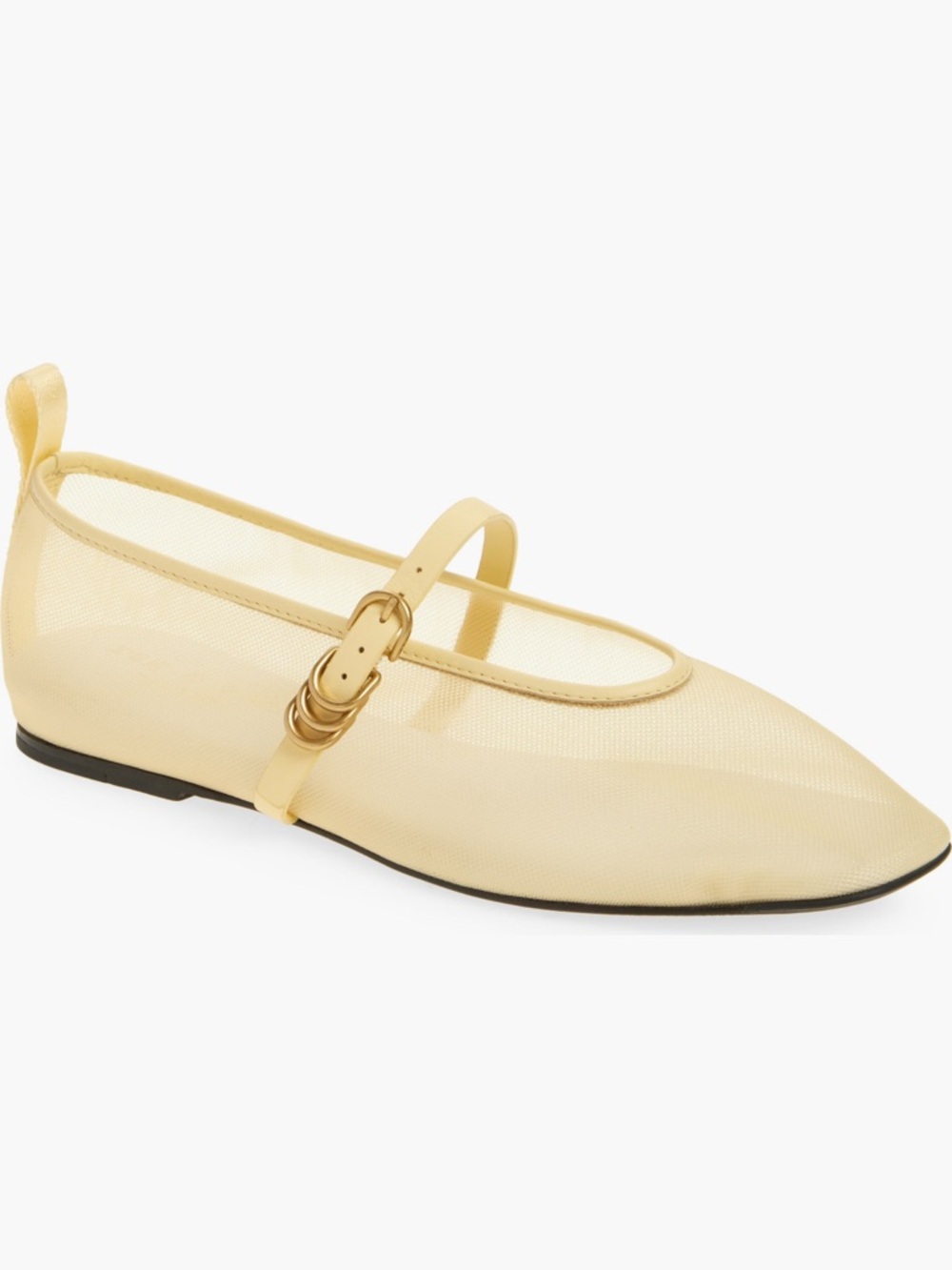 Rag & Bone Mary Jane Flat in Pale Yellow
